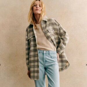 Sezane Anneline Jacket Color : Light Grey (Size 8)